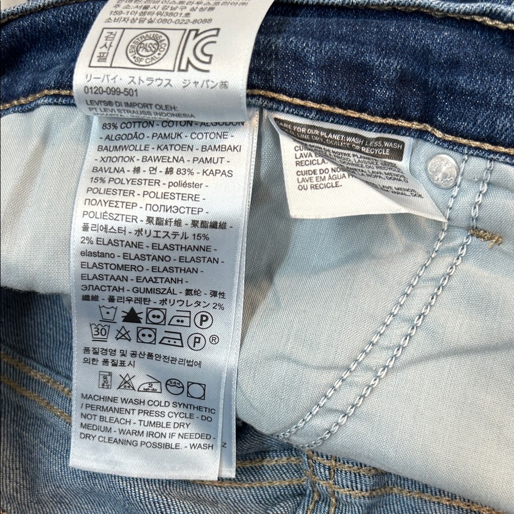 Levi's Dark Blue Denim Jean Shorts Size 31 - Picture 7 of 8